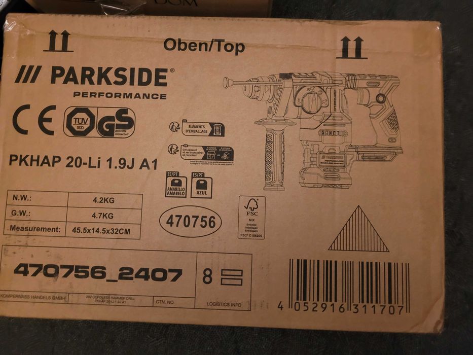 Młotowiertarka parkside performance PKHAP 20 li A1