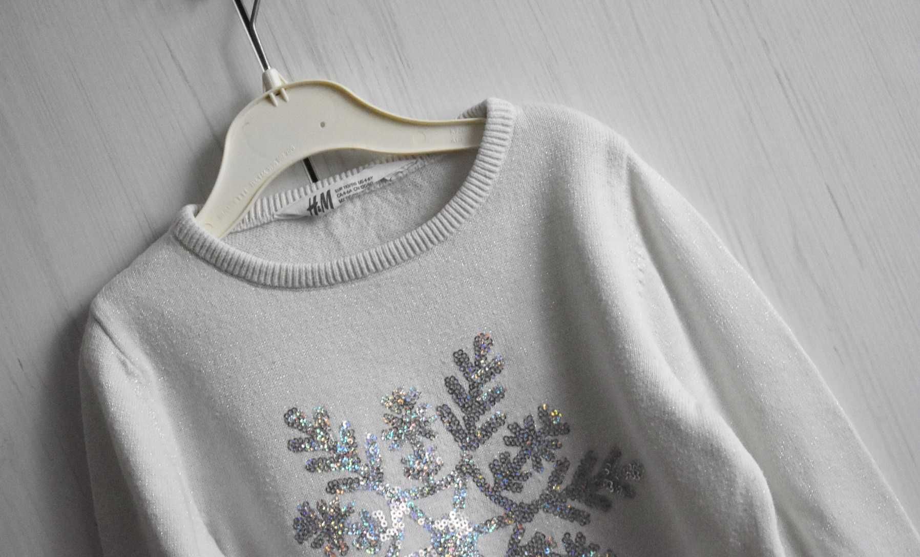 Sweter świąteczny święta mikołajki 110 116 xmas mikołaj gwiazdka H&M