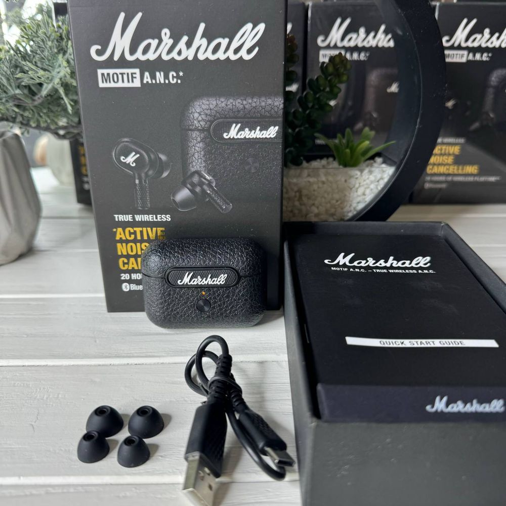 Навушники Marshall Motif  бездротові Преміум версія, мотіф чорні