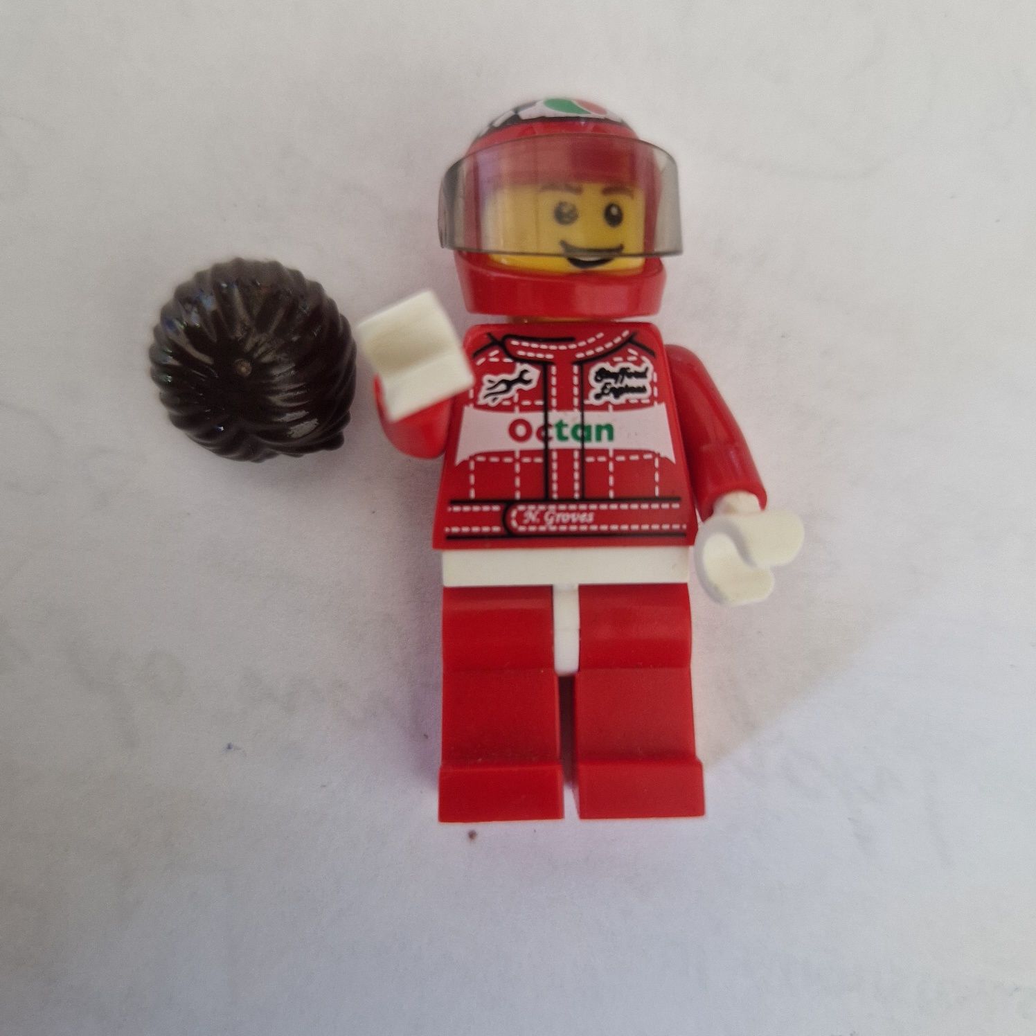 Lego figurka kierowca rajdowy