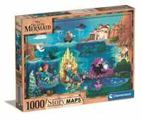 Puzzle 1000 Story Maps Mała Syrenka, Clementoni