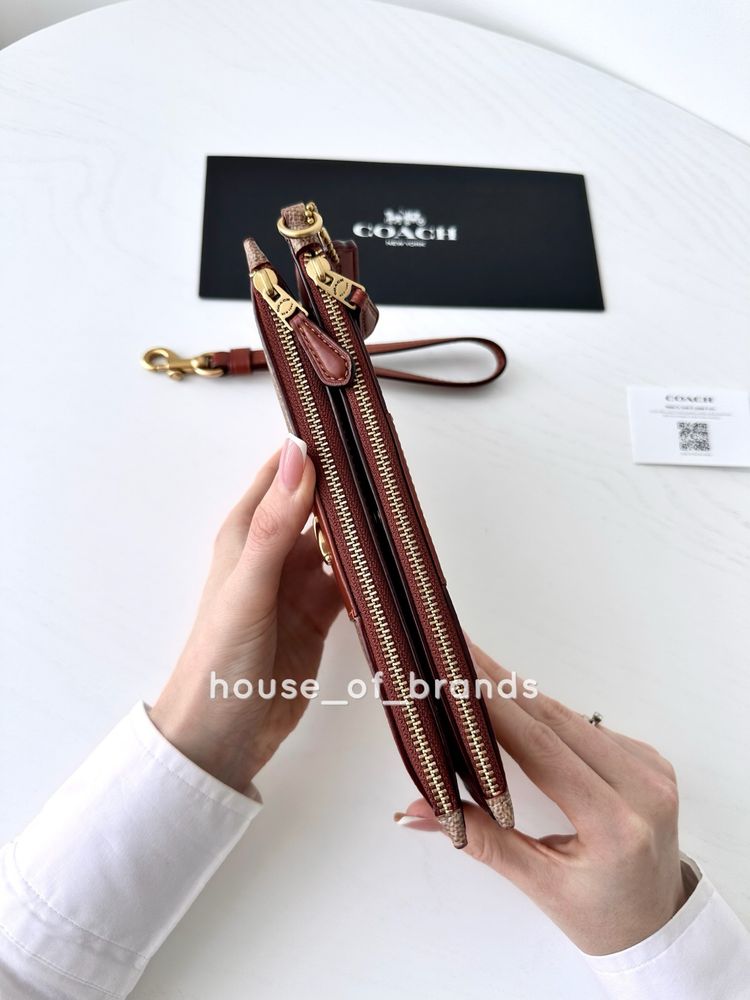 COACH Double Zip Wallet Жіночий гаманець wristlet женский кошелек коуч