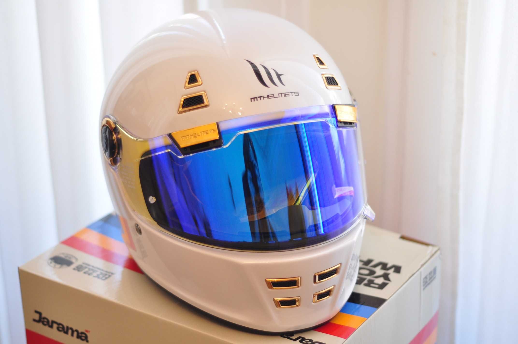 capacete estilo retro vintage Mt Helmets Jarama novo com viseira extra