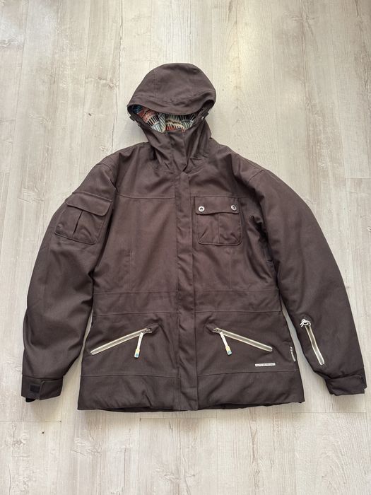 Męska kurtka narciarska Alpine pro L membrana ptx 10000 zimowa brązowa