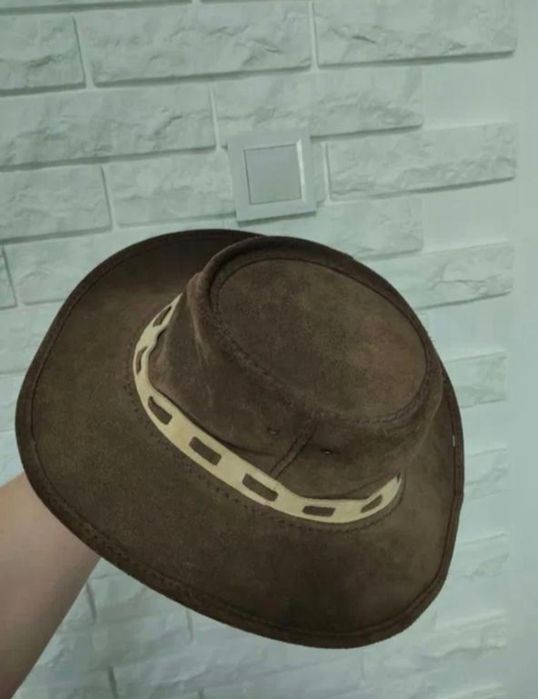 B.C. Hats капелюх р. S шкіряний ковбойський чорний коричневий шляпа