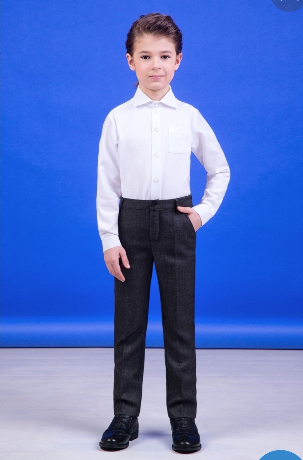 Чёрные, серые брюки для мальчика зіронька, zironka 146-152