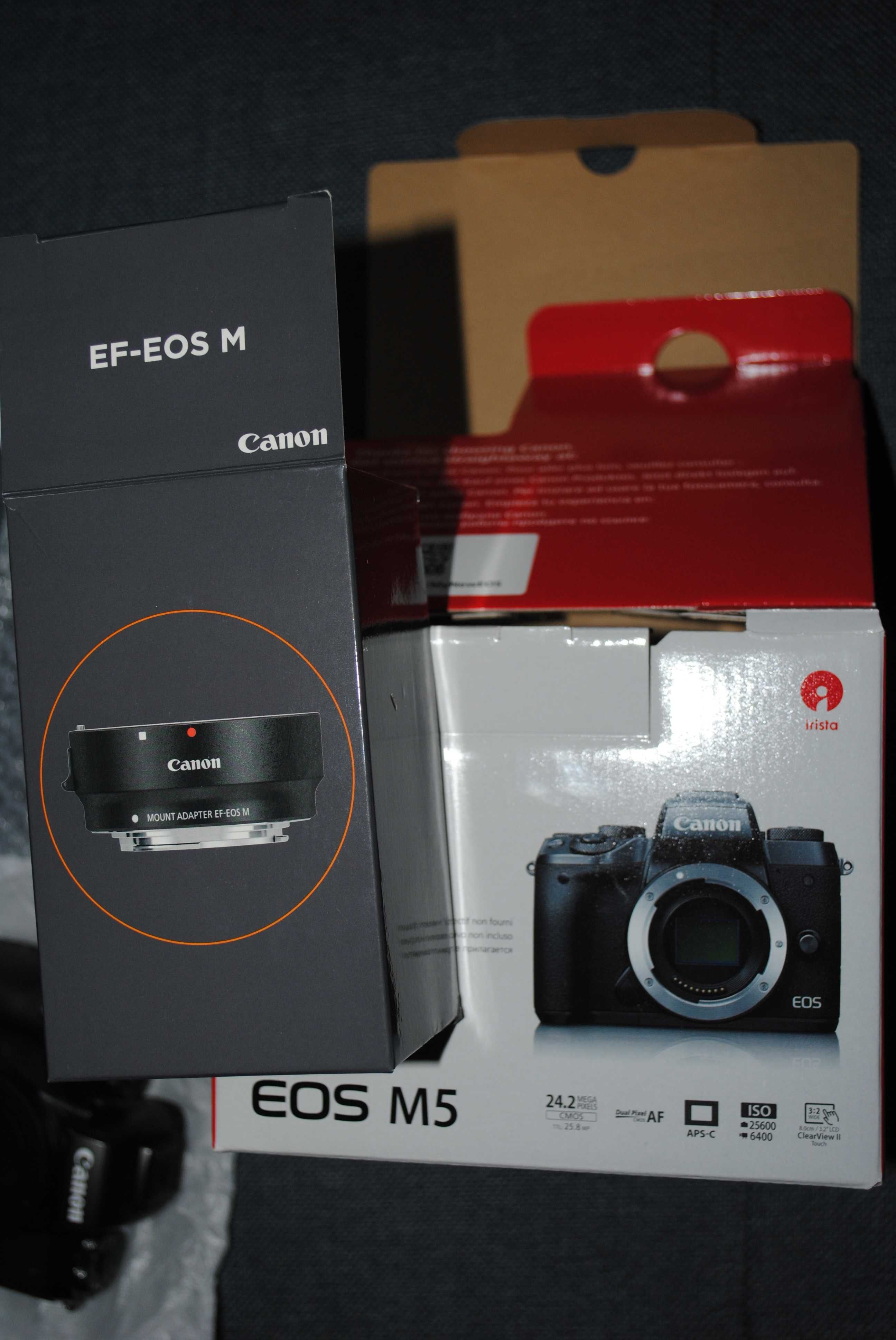 Фотоапарат Canon EOS M5 Body Black з об'єктивом, запасним акумулятором