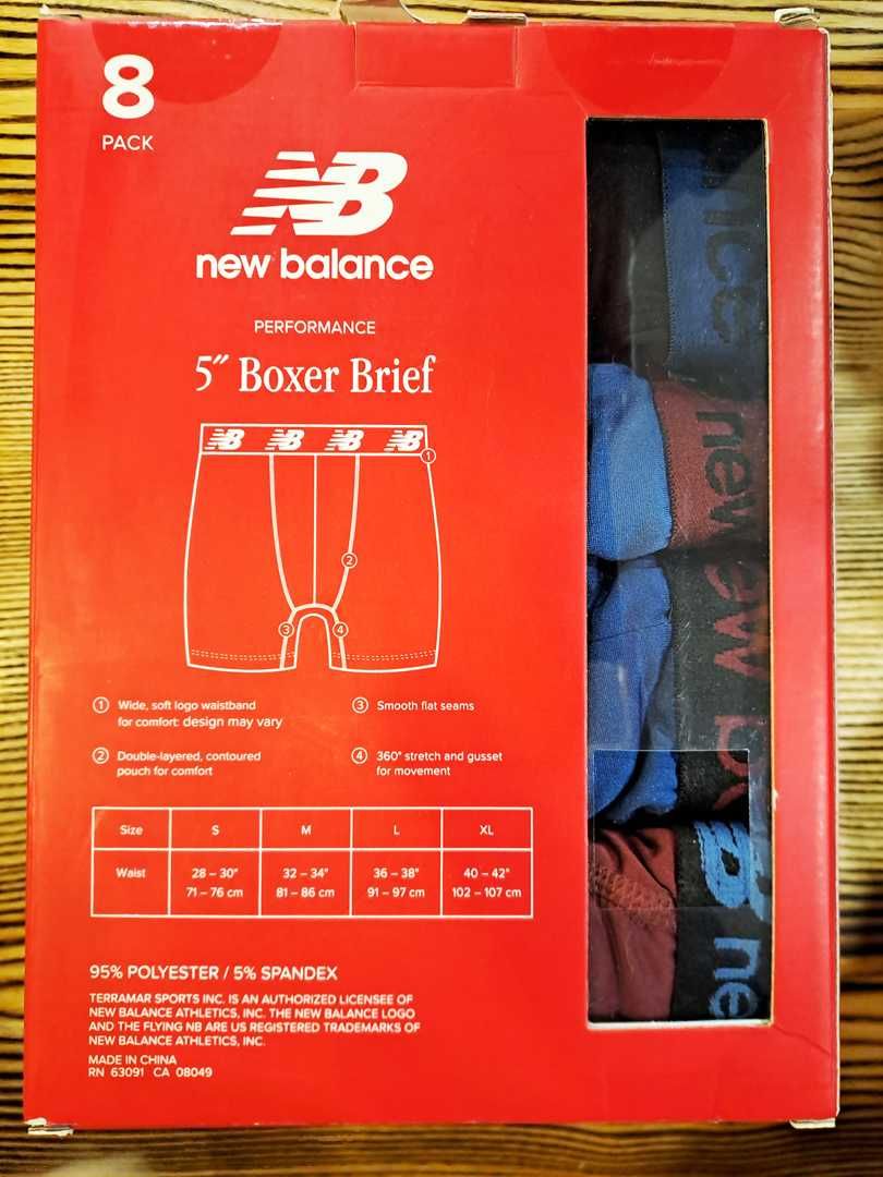 Труси чоловічі New Balance, боксери, набір 8 шт. в упаковці. Розмір M.