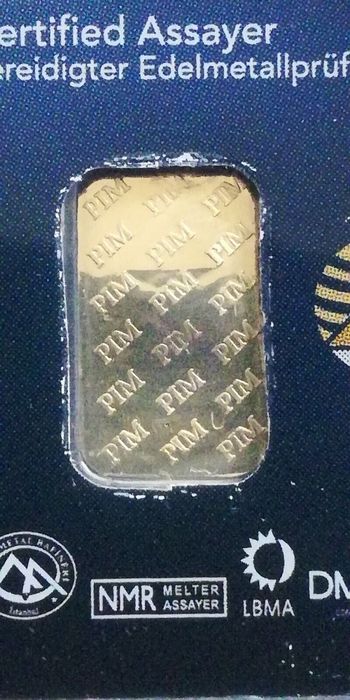 Ouro 99% 0,10g em barra certificado, selado e numerado PIM