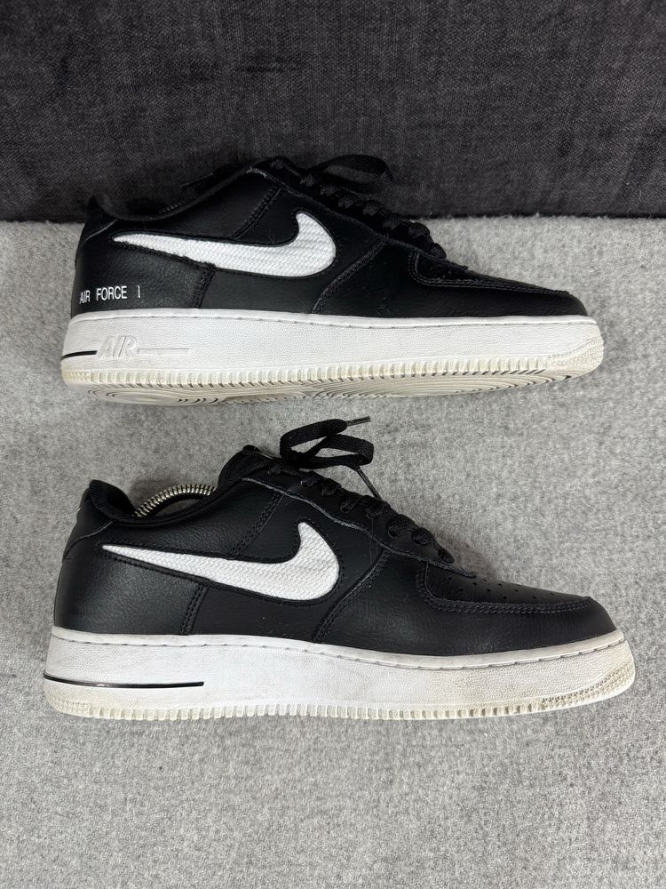 Nike Air Force 1 Low '07 LV8 Cut Out Swoosh AF1 Black White size 42,5