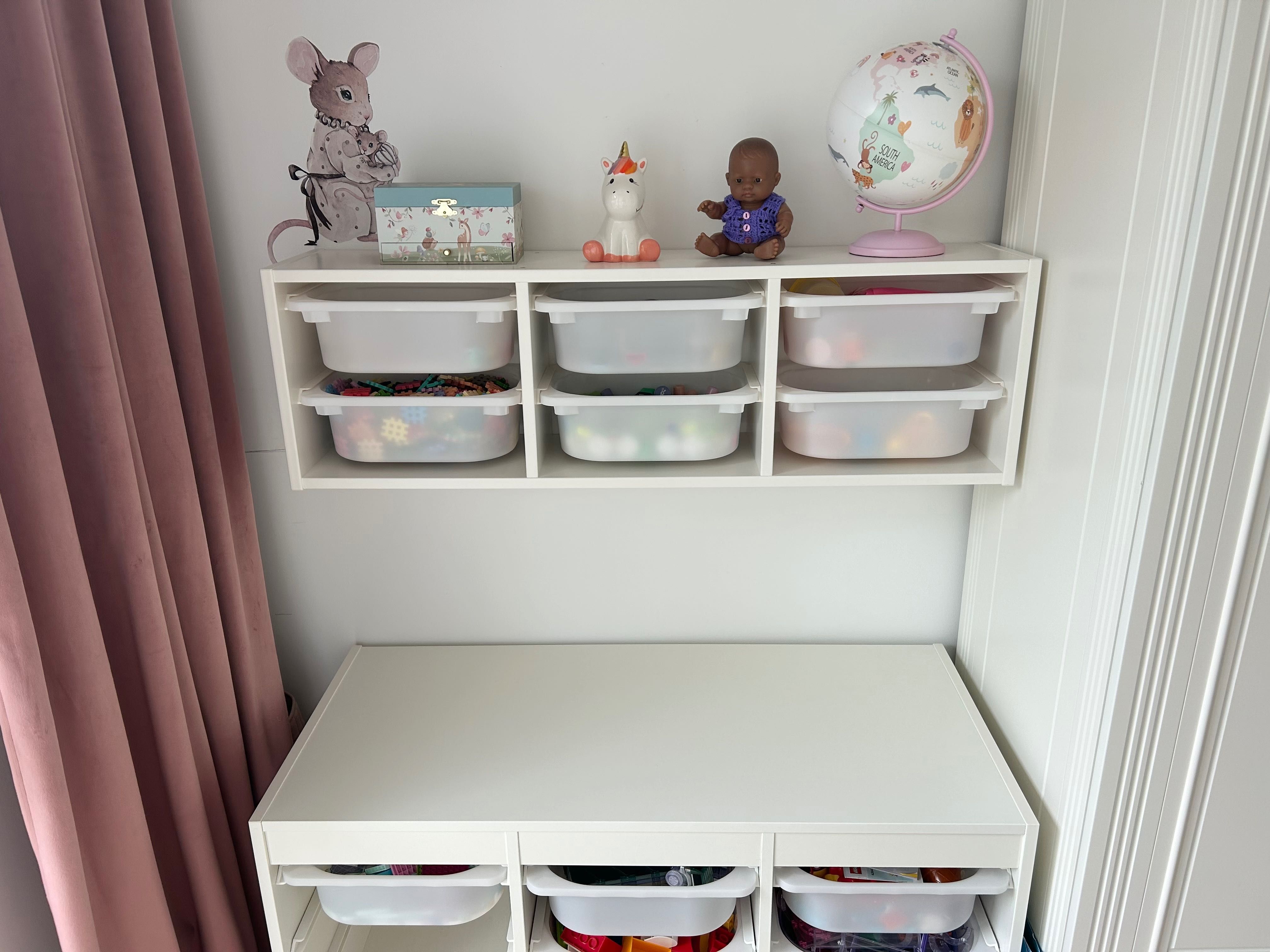 Ikea Trofast biały regał i szafka wisząca z pojemnnikami