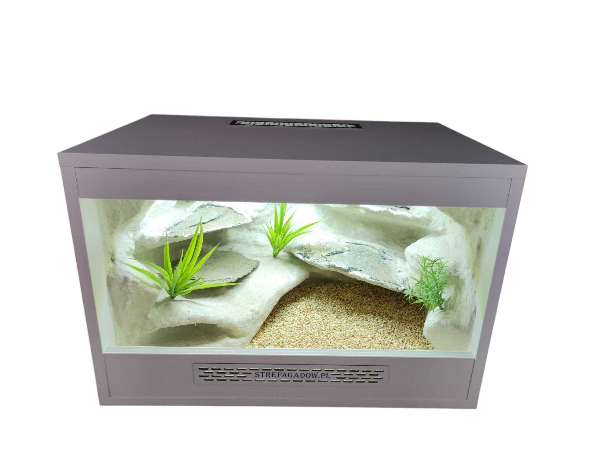 Terrarium pustynne nr711 60/40/40 dla gekona lamparciego DOSTĘPNE