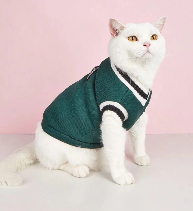 Светр для котів або собак, зелений 2XL