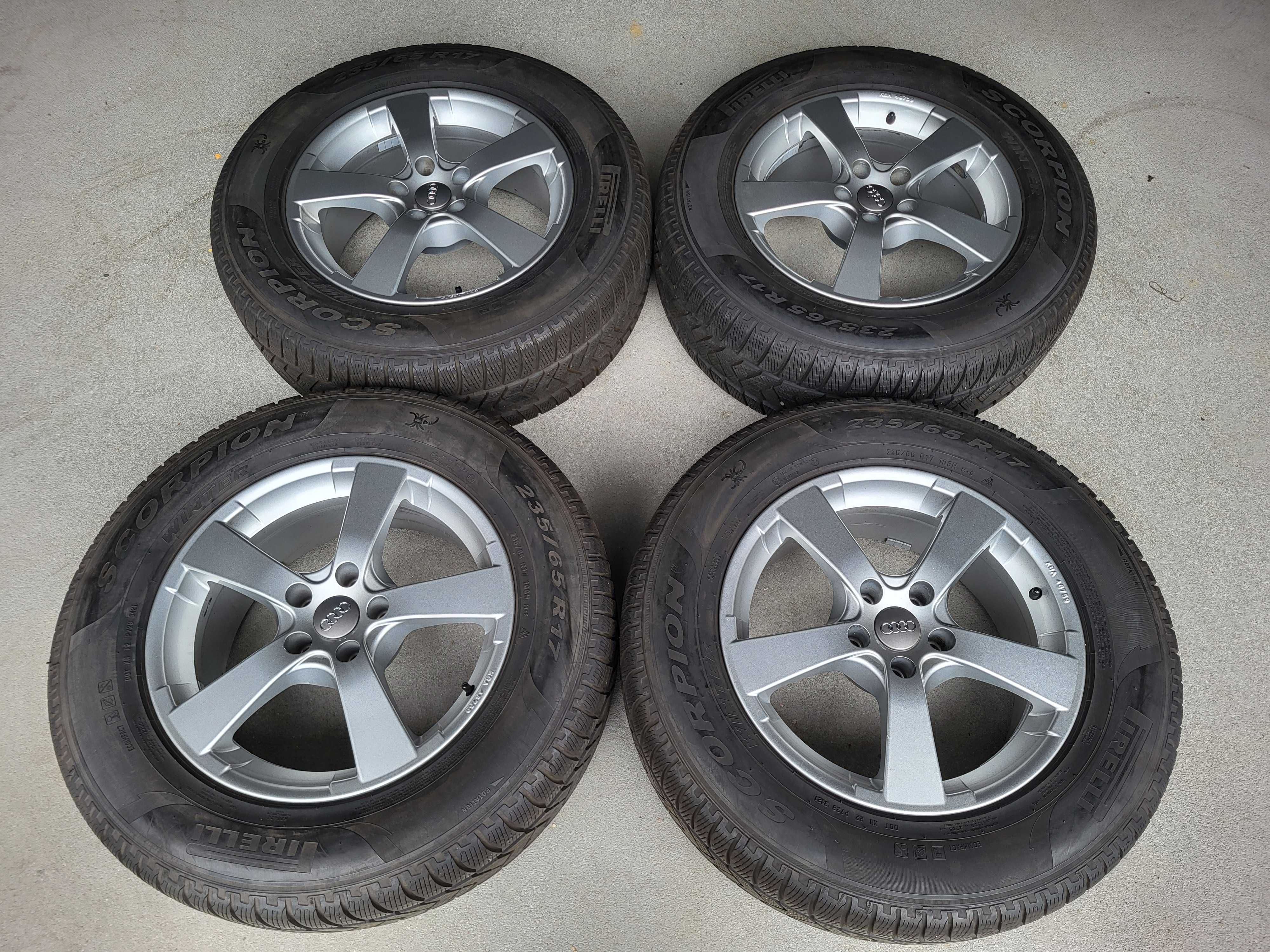 [K133] Koła zimowe 17 Cali 5x112 Pirelli 235/65/17 6mm Audi Q5 21r