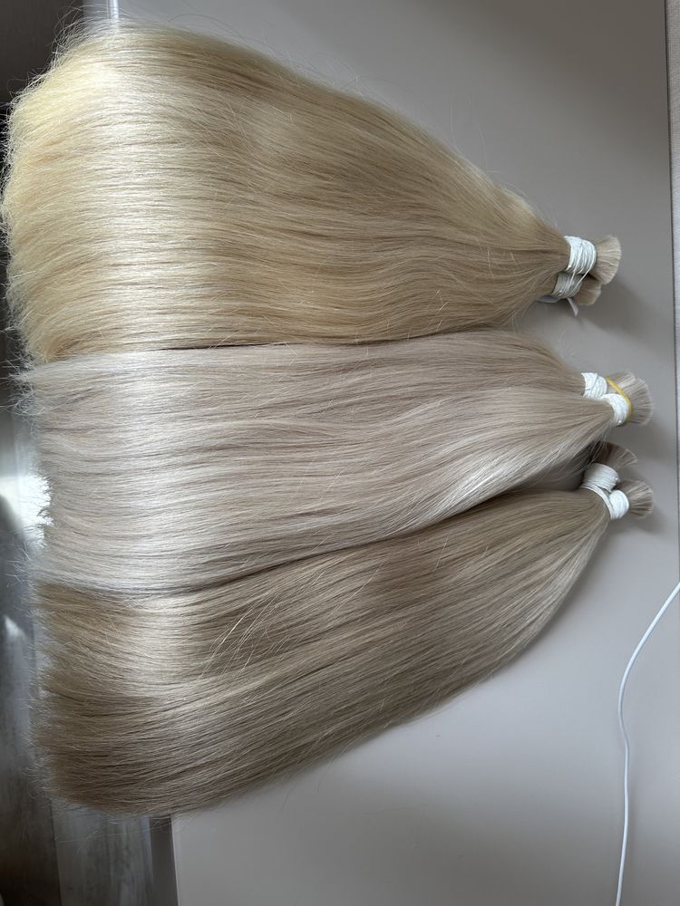 Натуральные детские волосы блонд 50 см