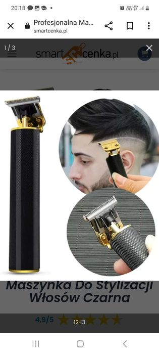 Maszynka trymer do strzyżenia uniwersalny czarny czarno zloty wysyłka