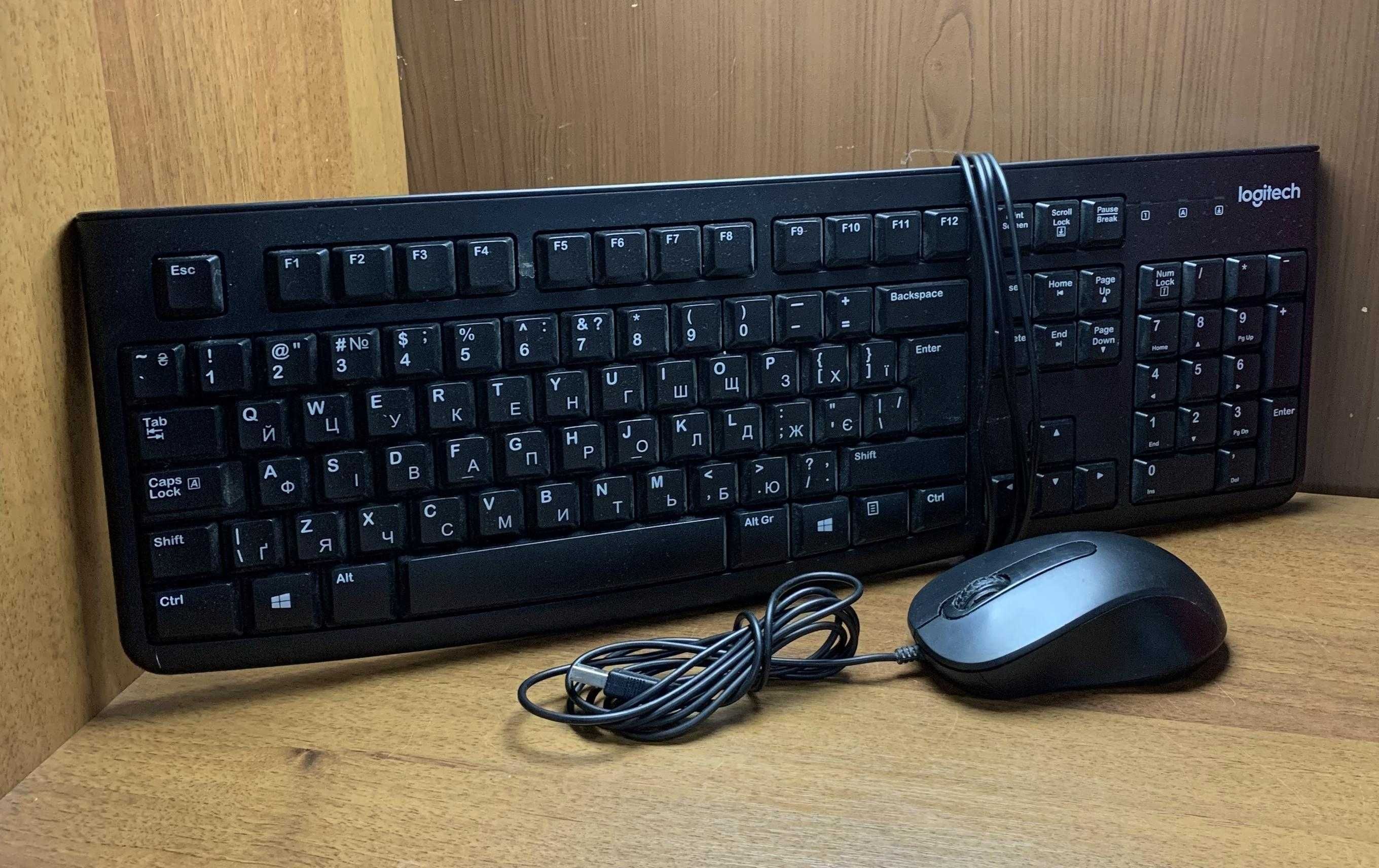 Клавіатура Logitech K120 + миша 2E MF160UB