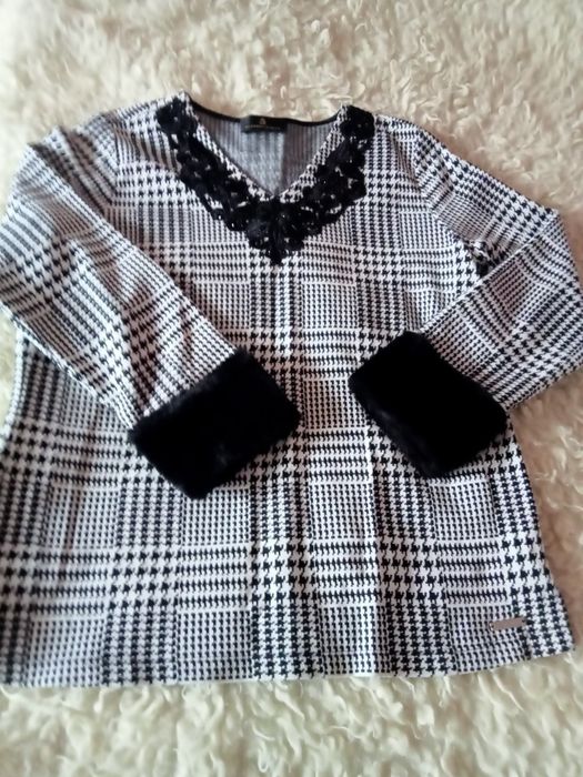 Czarno-biała tunika