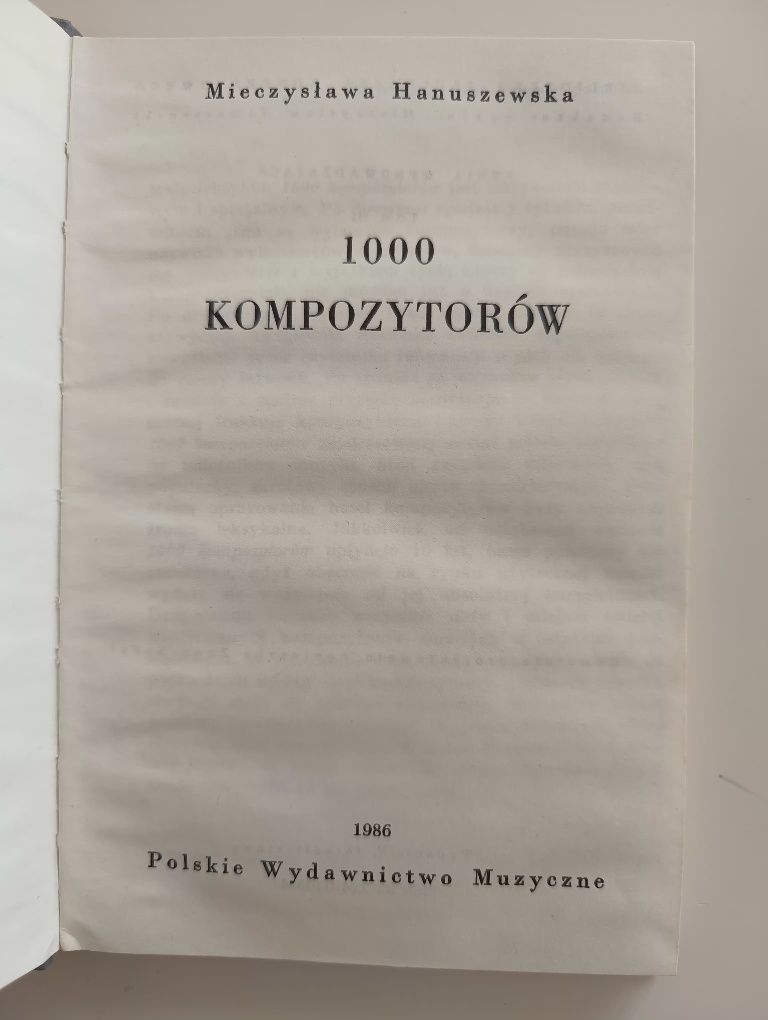 1000 kompozytorów M. Hanuszewska