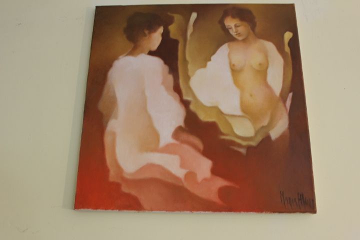 Pintura de Maria Alcina Original Óleo sobre tela "Imagem no Espelho"