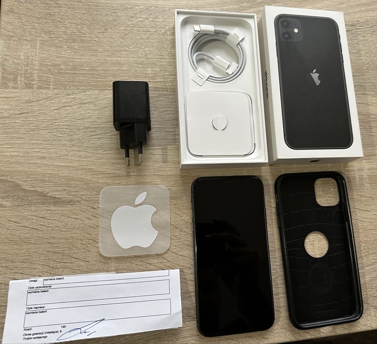 Smartfon Telefon Apple Iphone 11 64GB Czarny NOWA BATERIA GWARANCJA
