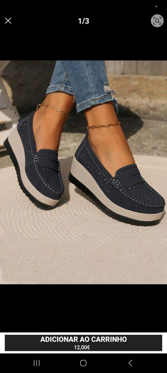 Sapatos de cunha