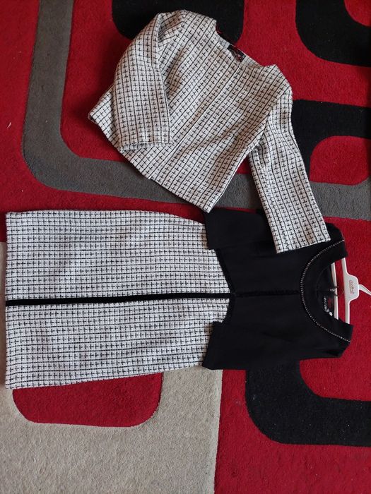 Твідовий костюм двійка НОВИЙ, костюмчик букле піджак і плаття, теплий