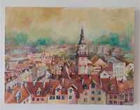 Obraz - panorama Kłodzka - technika olejna wym. 50x40