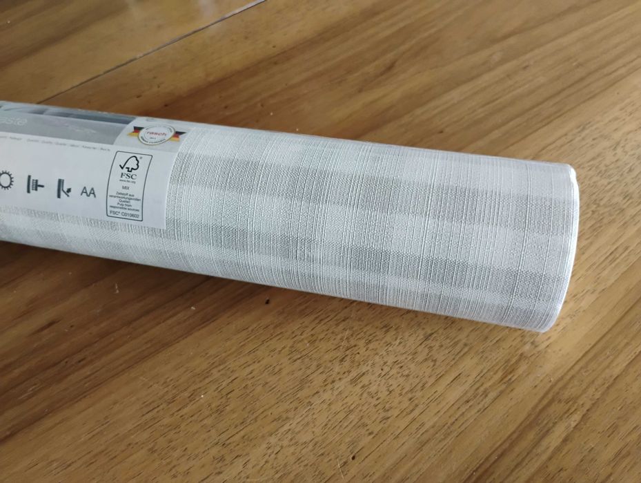 Tapeta Rasch, szara kratka, 5,32 m.