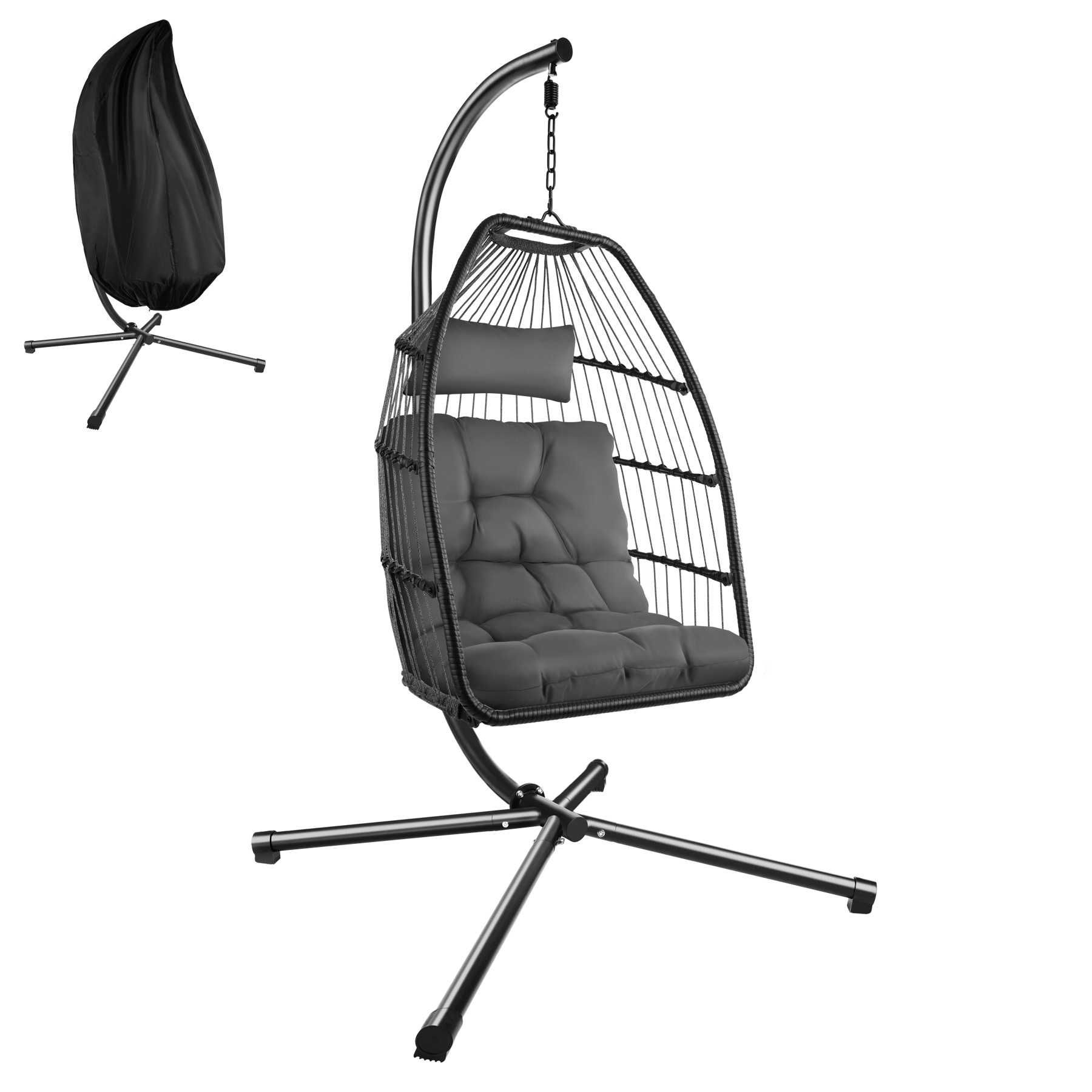 Fotel wiszący Ariane ciemnoszary lub czarny OUTLET