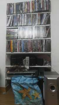 652 DVDs + Leitor DVD/CD LG LH-w250