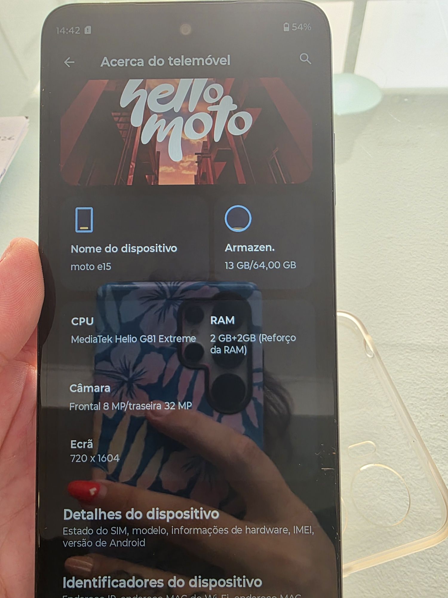 Telemovel Motorola e15