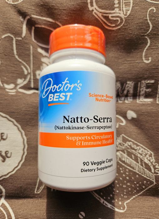 Doctor's Best Наттокіназа Серрапептаза натто серра Natto-Serra 90 шт