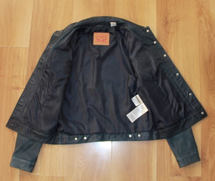 levis levi's kurtka skóra damska granatowa czarna jeans xs s 34 36