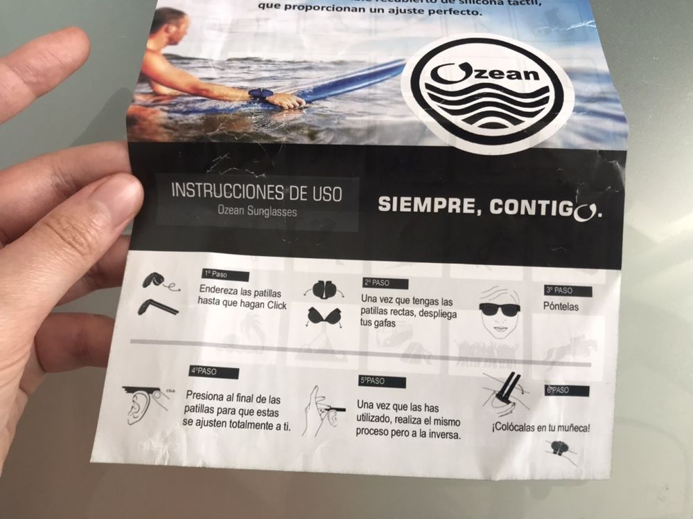 Oculos de Sol desportivos desdobráveis para surf, corrida