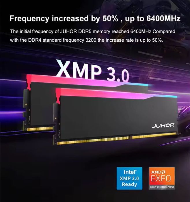 Оперативна память Juhor 32gb ddr5 6400 16x2