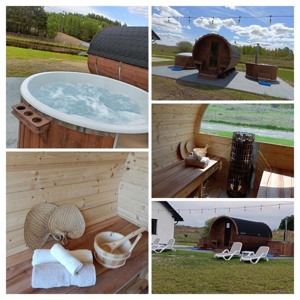 KASZUBY Domki Rybomania Żukówko balia, jacuzzi, sauna, łowienie ryb