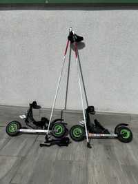 Rolki terenowe Skike V9 Fire 200mm + kije Gabel Nordic Cruiser