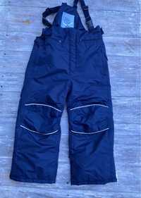 Spodnie narciarskie 110 zimowe ocieplane na szelkach unisex