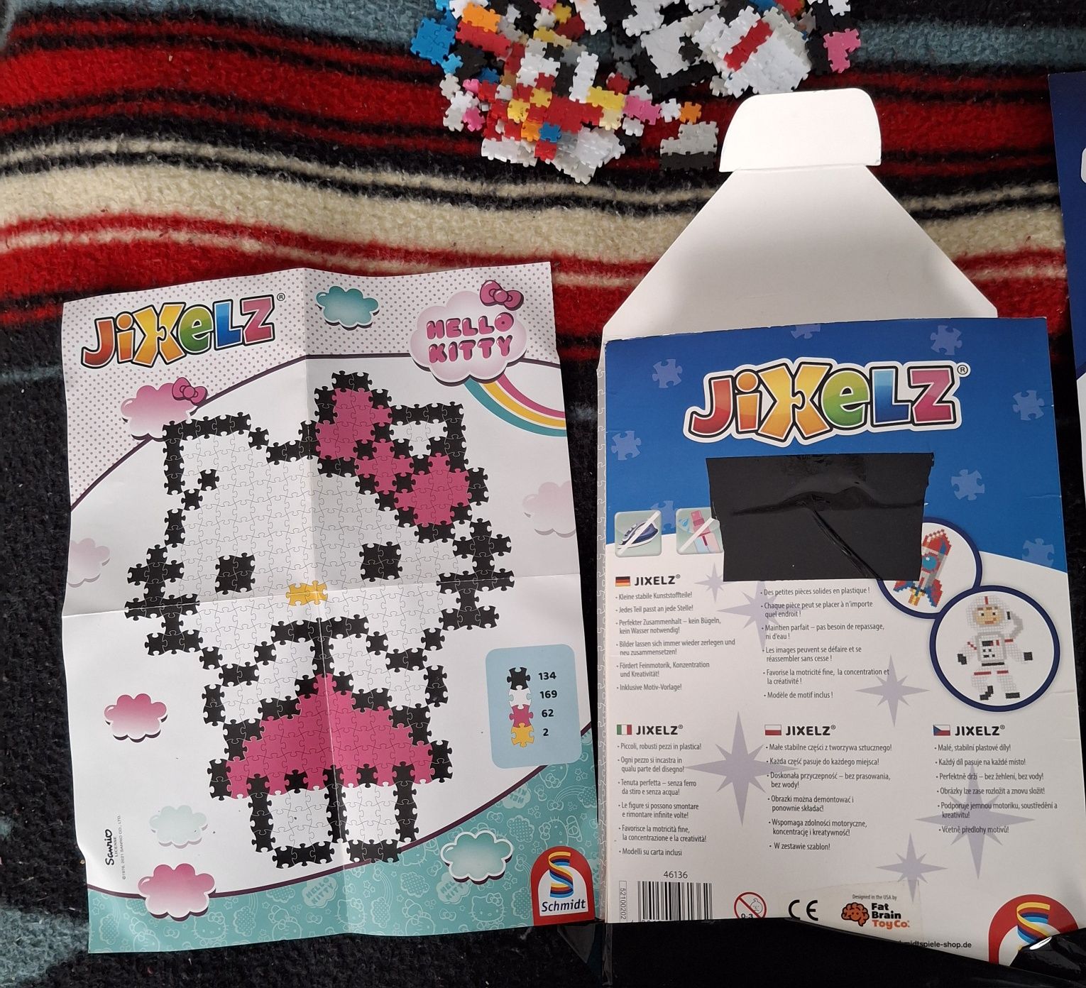Mini puzzle Jixelz Hello Kitty, jednorożec, robot i rakieta
