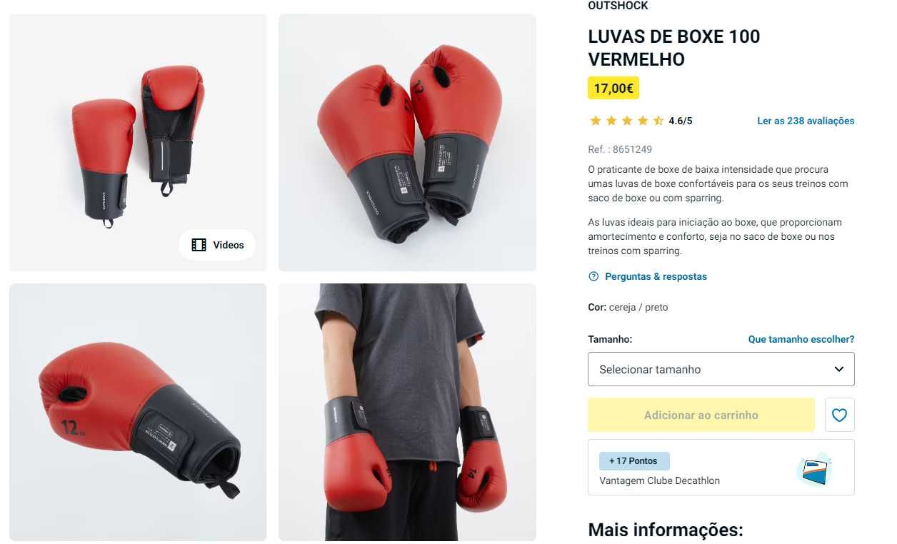 CONJUNTO Saco de boxe insuflável + Luvas Decathlon