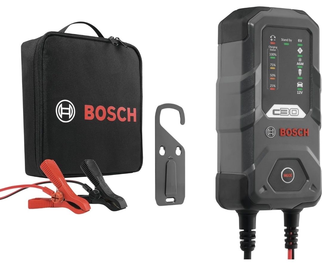 Bosch carregador de bateria C30 para carro, mota ou barco