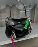 Кожаная люксовая сумка Balenciaga Rodeo, премиум, шкіряна сумка Баленс