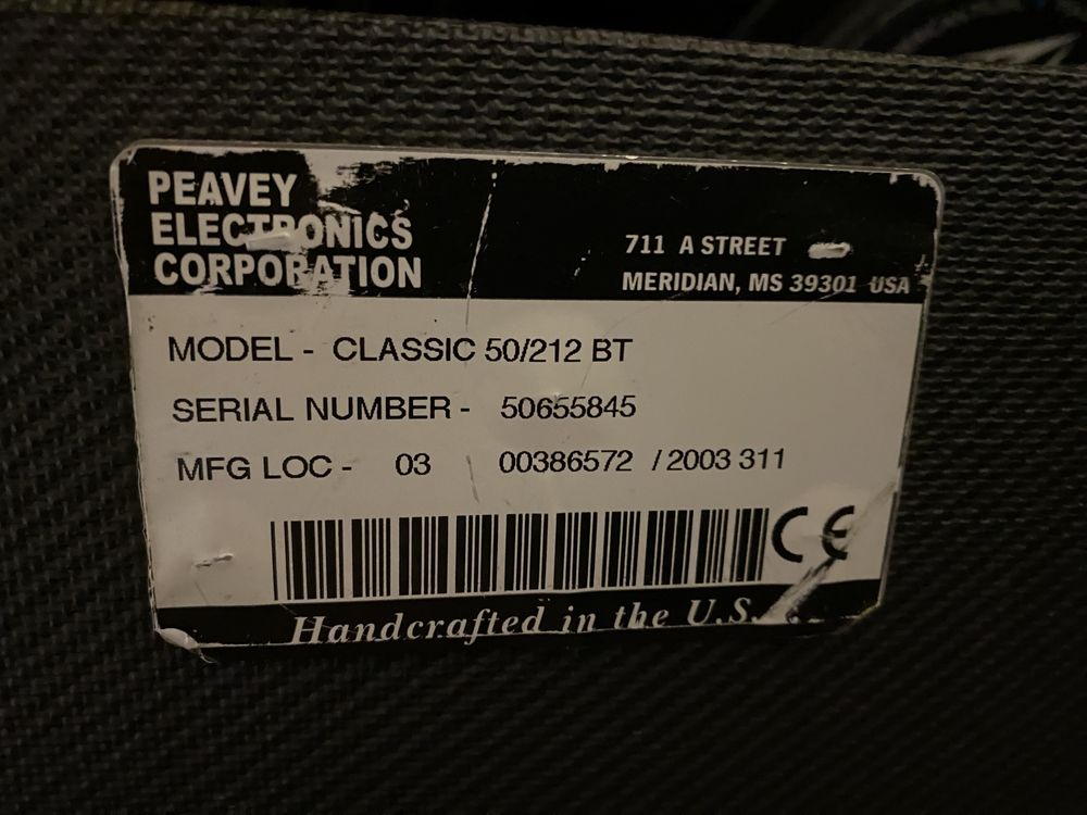 Peavey Classic 50 212 2x12 wzmacniacz gitarowy lampmowy combo piec
