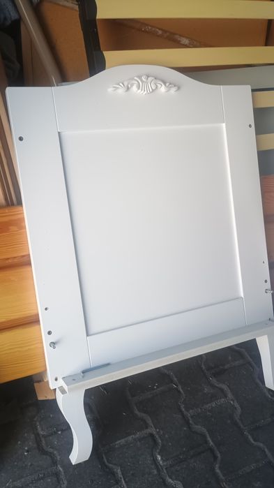 Łóżko dziecięce 140x70 białe lite drewno