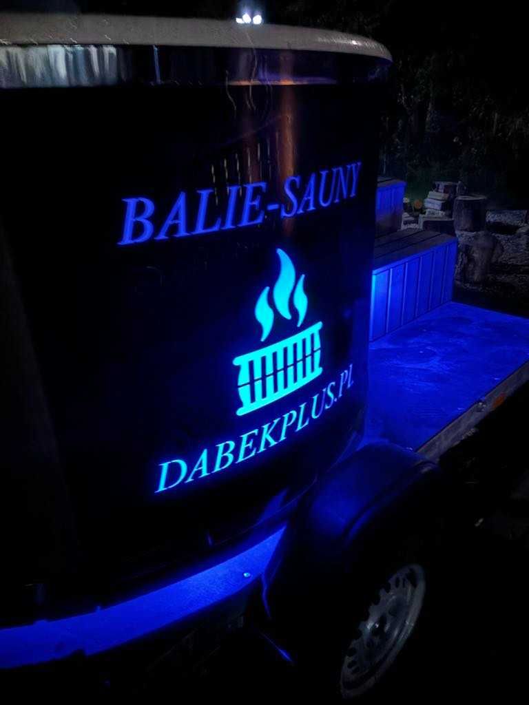 Sauna  ruska balia mobilna bania wynajem na przyczepie jacuzzi