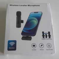 Kit 2 Microfones Novos s/ Fios Lapela Wireless p/ iPhone iPad