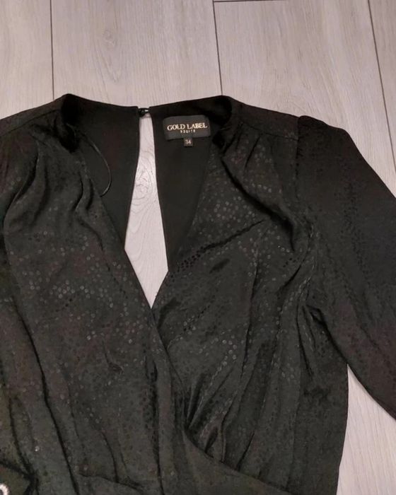 Nowa sukienka mała czarna drapowana sylwester andrzejki xs s mohito