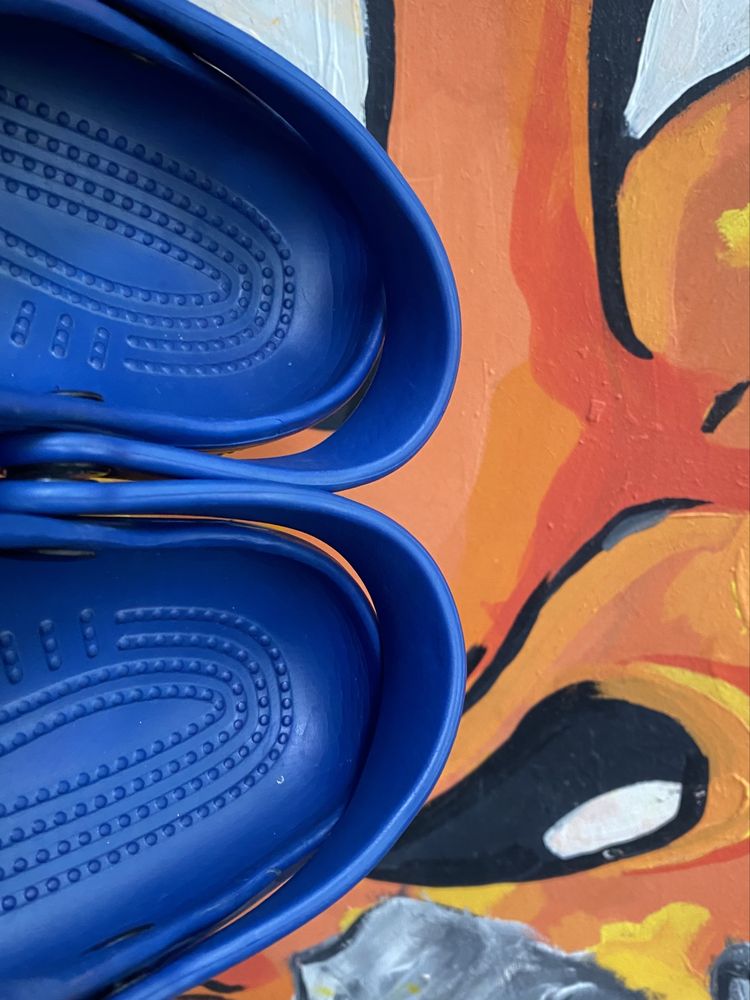 Crocs сандали тапочки j1 31-32 размер подростковые синие оригинал