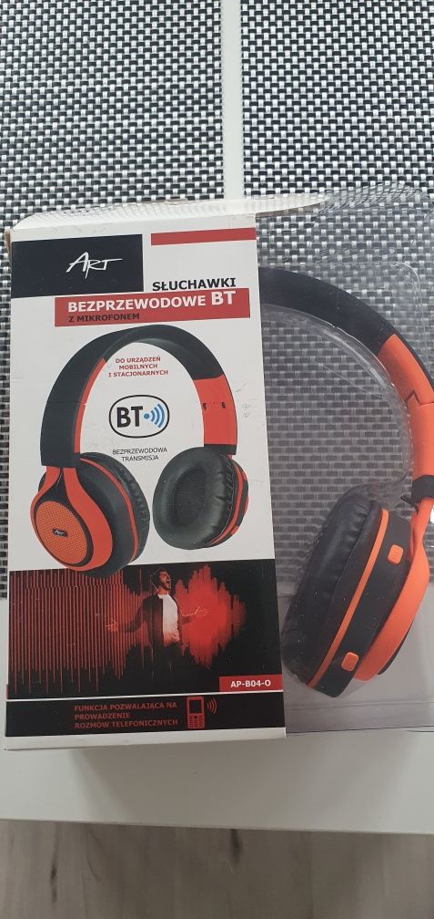 Słuchawki bezprzewodowe BT z mikrofonem